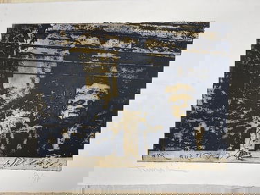 "Broken Hour" by Yigal Tumarkin (Israel, 1933-2015) Lithograph