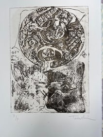 "Durer" by Yigal Tumarkin (Israel, 1933-2015) etching