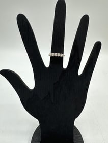 14K White Gold Five-Stone Diamond Band