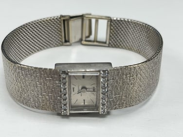 Vintage Omega 18kt Ladies white gold Watch with Diamonds