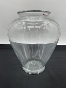 Large Clear Glass Bulb Vase