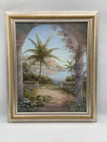 Tropical Garden View Giclee by Vivian Flasch