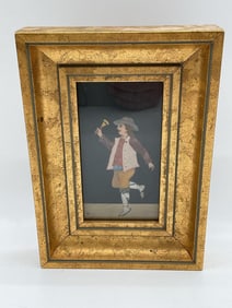 Dancing Herald with Horn Pietra Dura Mosaic Plaque