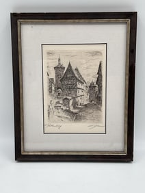 Rothenburg German Etching