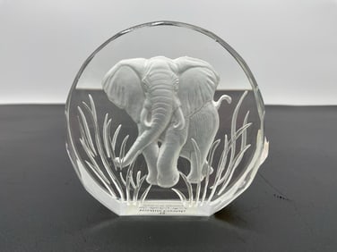 Danbury Mint Wildlife Crystals Elephant - Box 2
