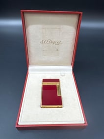 Vintage St. Dupont Limited Edition Red Lighter w/ Box