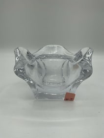 Contemporary Hand-Molded Crystal Bowl