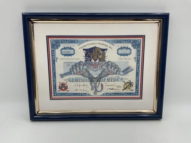 Florida Panthers Hockey Club Stock Certificate