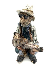 Guitar Player with Sunglasses - Signed, Artist Unknown
