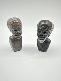 Pair of Stone Busts from Zimbabwe