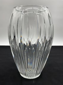 Large Waterford Crystal Ribbed Vase