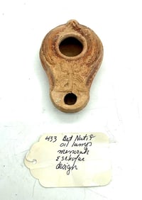 Bet Natif Oil Lamp with Menorah and Eschcolot Design - Box 2 - 433