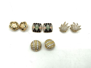 Assorted Vintage Clip-On Earrings Group