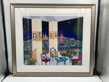 "Interior with Buddha" by Francois Ledan (France, b.1949) Serigraph