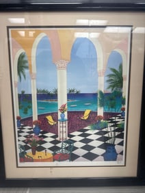 "Patio over tiny" by Fanch Ledan (France, b.1949) Serigraph