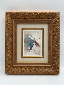 "Swept Away" by Louis Icart (France, 1888-1950) Etching