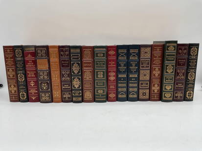 Collection of Fine Leather-Bound Historical and Literary Volumes.: Collection of fine leather-bound historical and literary volumes. Dimensions: L9in W7in Medium: Leather-bound hardcovers with gilt detailing