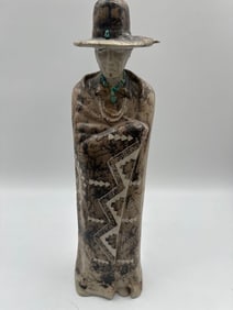Native American Horsehair Plastic Figurine