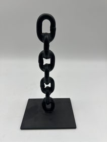 Gravity-Defying Iron Chain Sculpture