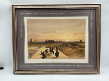 "Ruins of Karnak" by David Roberts (England, 1796-1864) Lithograph