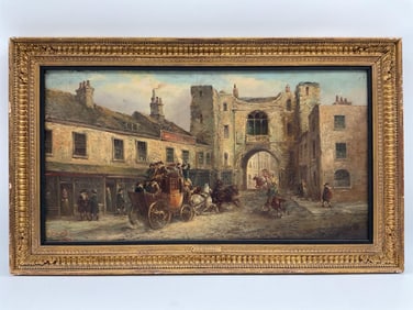 "Old Jerusalem Tavern" John Charles Maggs (English, 1819-1896) Oil on Canvas