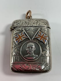 Antique sterling silver vesta case (match safe) 27