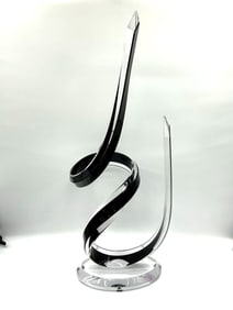 Muniz Abstract Lucite Sculpture