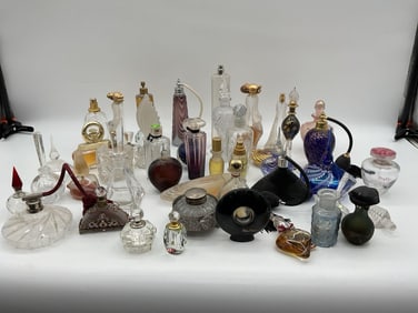 Assorted Vintage and Decorative Perfume Bottles Collection