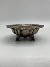 Ornate Silver-Plated Footed Bowl