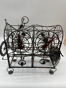 Vintage Kinetic Wire Sculpture clock- R Bruce Salinger