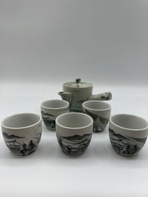 Japanese Ceramic Tea Set (6pc)