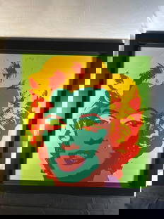 "Marilyn Monroe" By Andry Warhol (American, 1928-1987) Lithograph Sunday b Morning: This vibrant artwork, titled &#34;Marilyn Monroe Ref. FS 2231,&#34; is a screenprint by the legendary pop artist Andy Warhol. It features his iconic representation of Marilyn Monroe, characterized by
