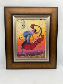 "Straddle That Bass in Outer Space" by Marcus Glenn (American, b.1968) Mixed Media