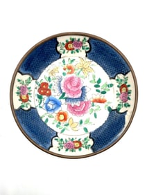 Japanese Imari Style Decorative Plate with Floral Motif