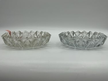 Pressed Glass Bowls with Diamond Pattern – Made in Indonesia