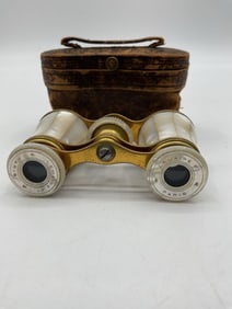 Antique Le Maire Fi Mother-of-Pearl Opera Glasses with Case