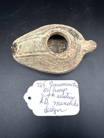 Samaritan Oil Lamp with Menorah Motif - Box 2 - 225