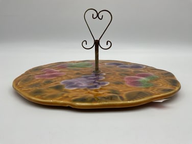 Mid-Century Italian Ceramic Fruit Plate by Sarreguemines - French