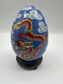 Chinese Cloisonné Dragon Egg