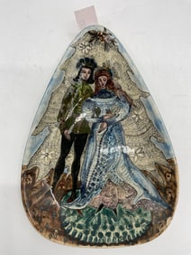 Italian Mid-Century Hand-Painted Ceramic Dish by Bitossi
