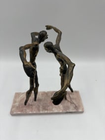 Abstract Bronze Duo by Unknown Artist