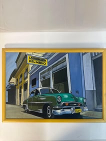 "La Bodeguita del Medio" by Miguel ?ngel Mansanet (Cuban) Oil on Canvas