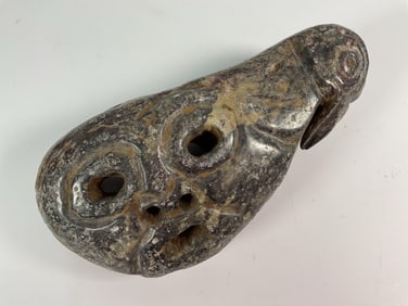 Pre-Columbian Carved Stone Whistle or Ritual Object