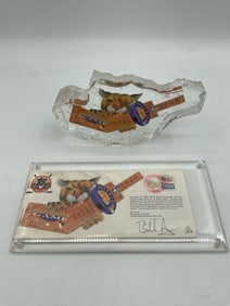 Florida Panthers Crystal Display / Florida Panthers Signed Commemorative Plaque