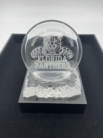Florida Panthers Inaugural Season 1993-1994 Commemorative Crystal Trophy