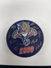 Florida Panthers 2000 Team-Signed Hockey Puck