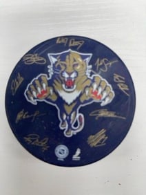 Florida Panthers Team Signed Puck