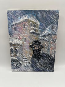 Bearded Man in Snowstorm