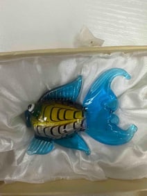 Murano Style Glass Fish Sculpture