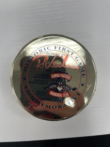 Florida Panthers Historic First Game Commemorative Puck (Signed) (1 of 1)
